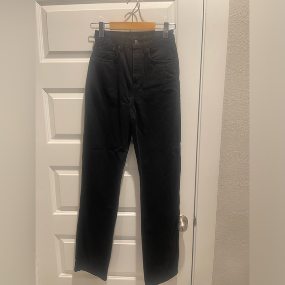 Ksubi Women’s Playback Noir High Waisted Relaxed Straight Leg Jeans 25 Black - Picture 5 of 13